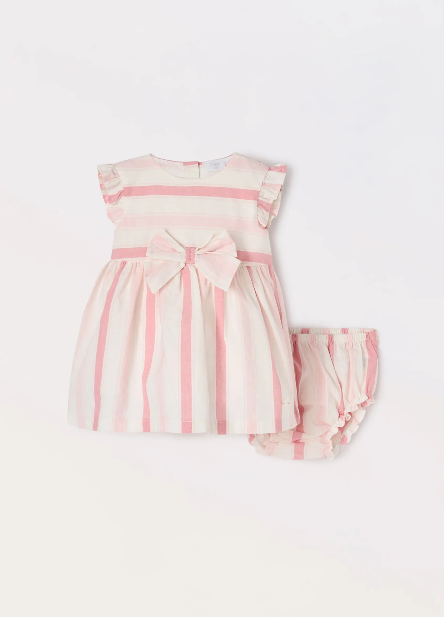 Blukids Vestitino smanicato in puro cotone neonata- Vestitini