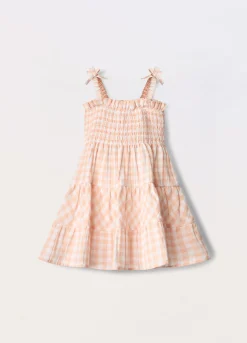 Blukids Vestito a balze in puro cotone neonata- Vestitini