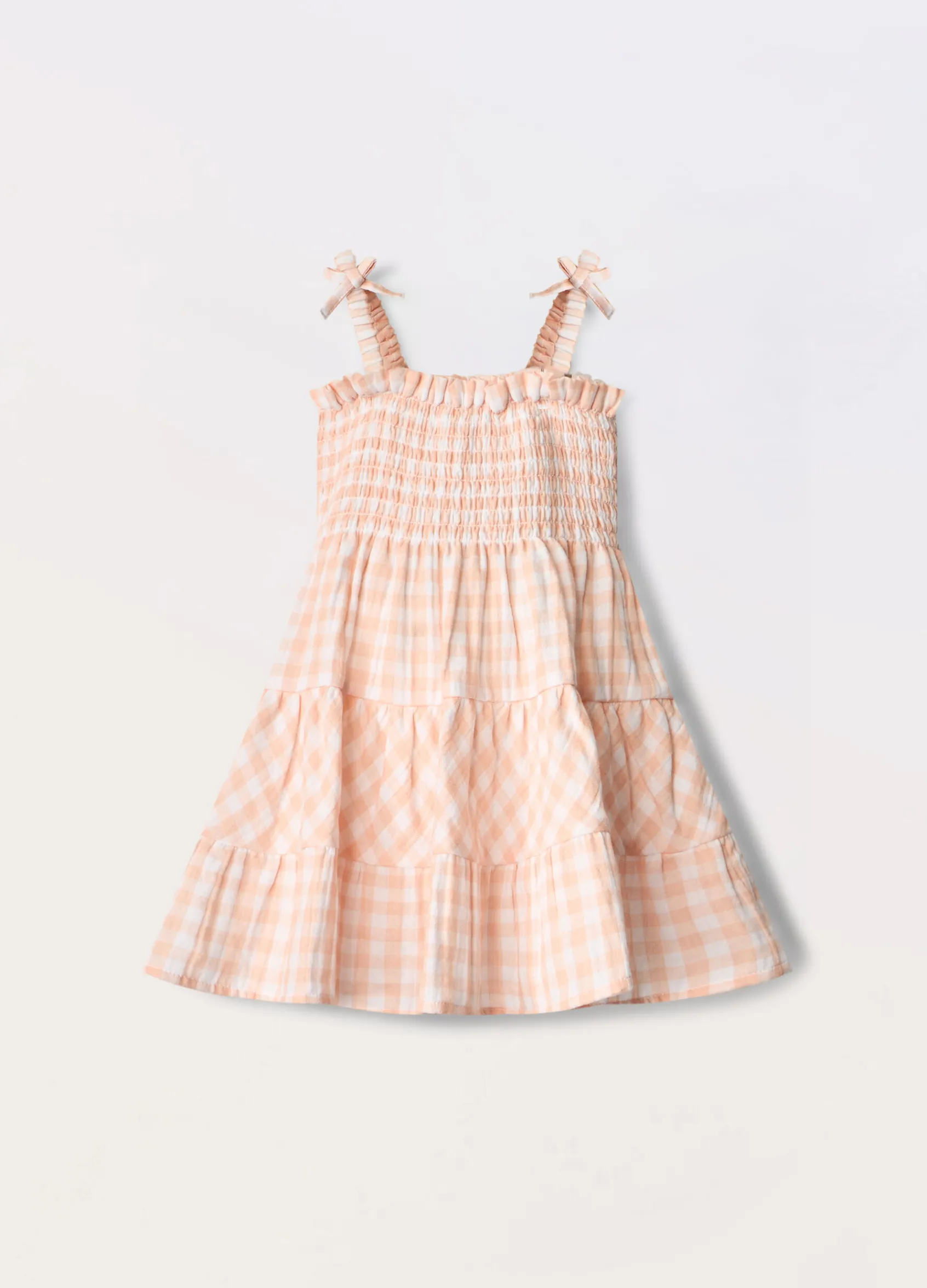Blukids Vestito a balze in puro cotone neonata- Vestitini