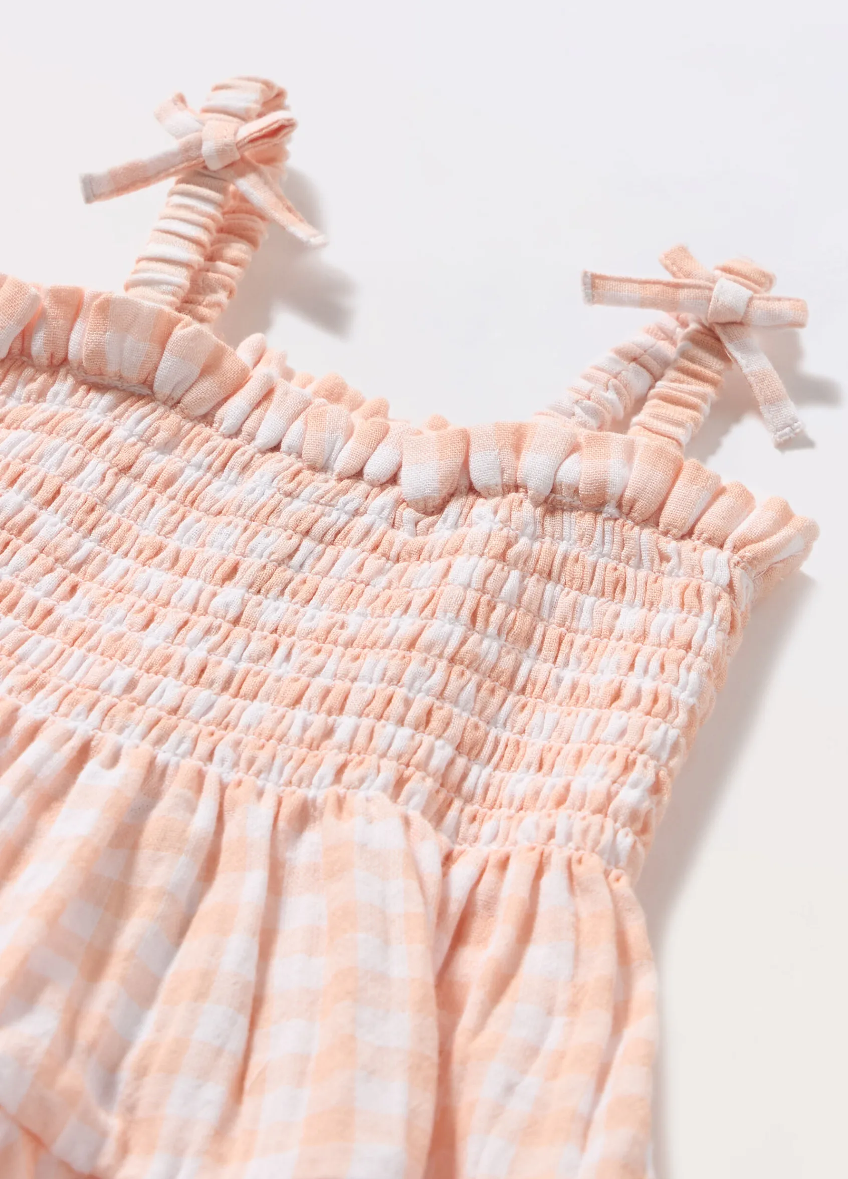 Blukids Vestito a balze in puro cotone neonata- Vestitini