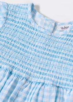 Blukids Vestito a quadri in puro cotone IANA neonata- Vestitini