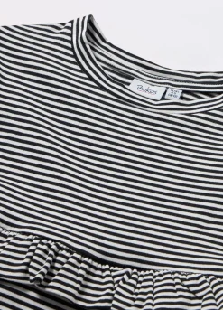 Blukids Vestito a righe in jersey di cotone stretch bambina- Vestiti