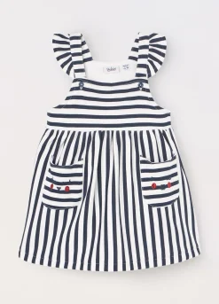 Blukids Vestito a righe in puro cotone neonata- Vestitini