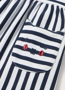 Blukids Vestito a righe in puro cotone neonata- Vestitini