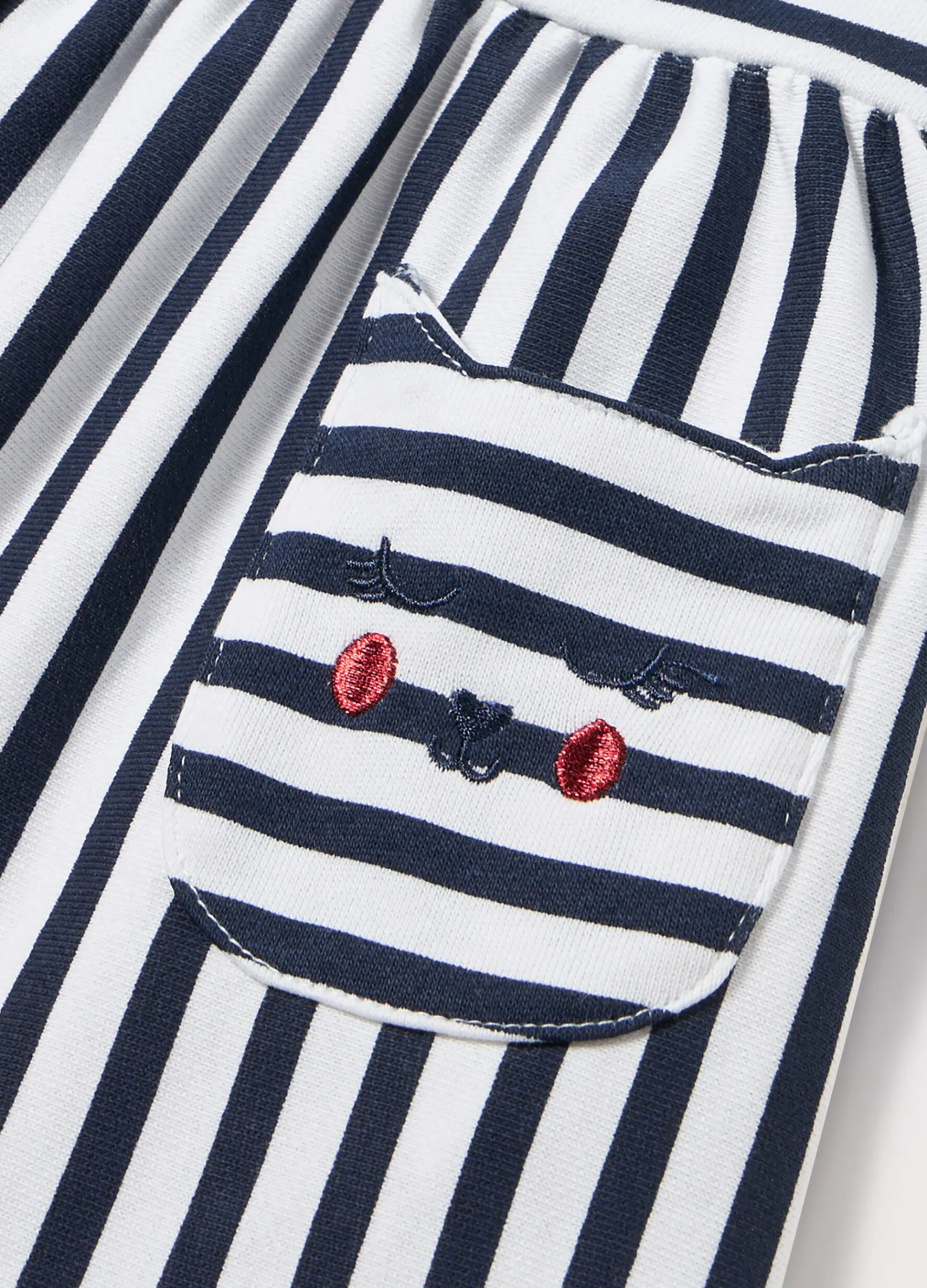 Blukids Vestito a righe in puro cotone neonata- Vestitini
