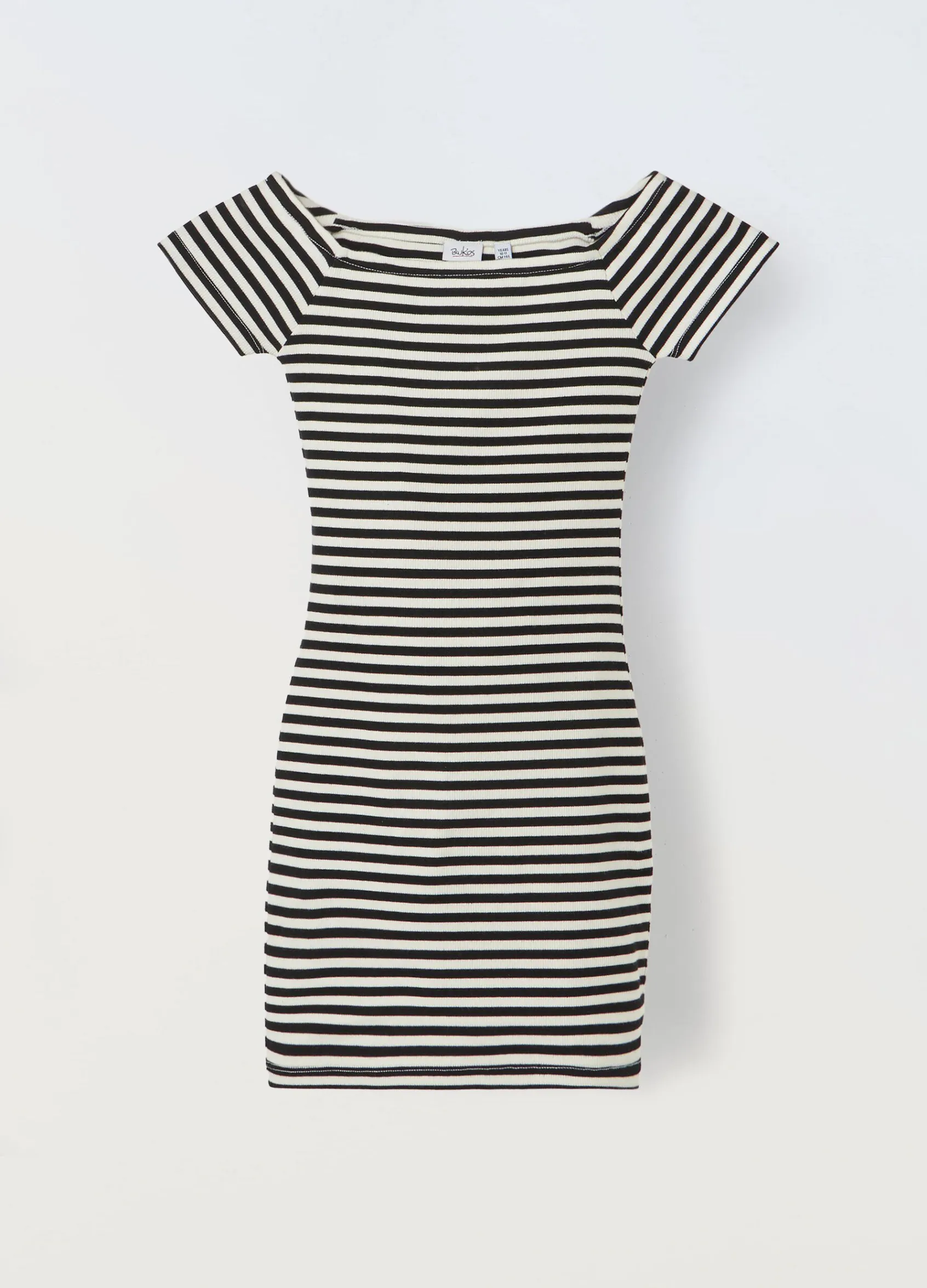 Blukids Vestito corto a righe in cotone stretch ragazza- Vestiti