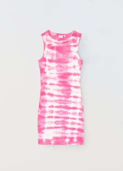 Blukids Vestito in costina di cotone stretch ragazza- Vestiti