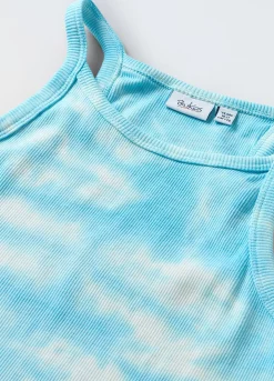 Blukids Vestito in costina di cotone stretch ragazza- Vestiti