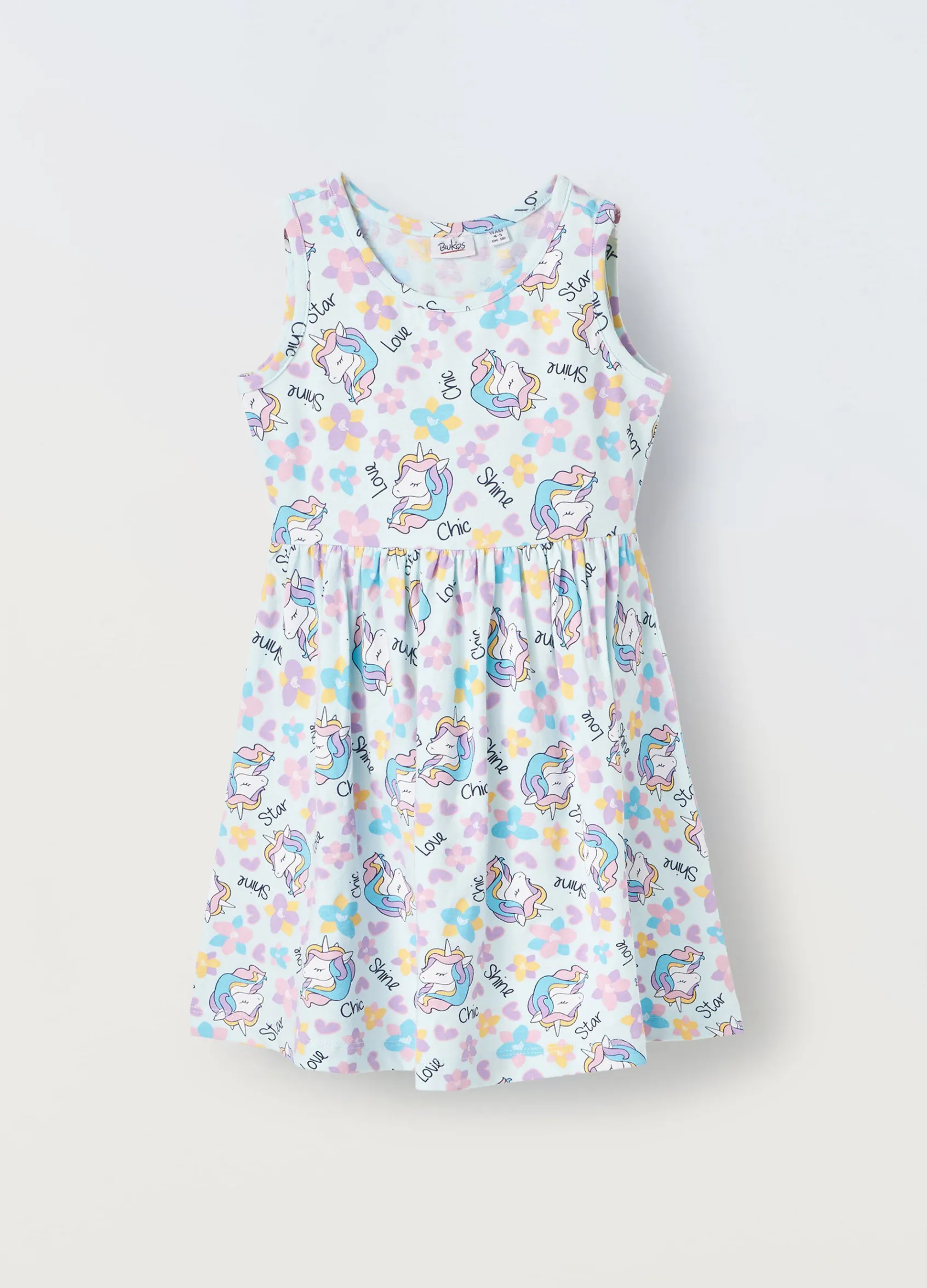 Blukids Vestito in cotone stretch bambina- Vestiti