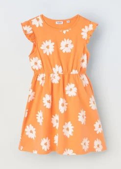Blukids Vestito in cotone stretch a fiori bambina- Vestiti