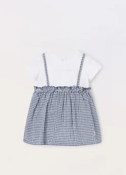 Blukids Vestito in cotone stretch neonata- Vestitini