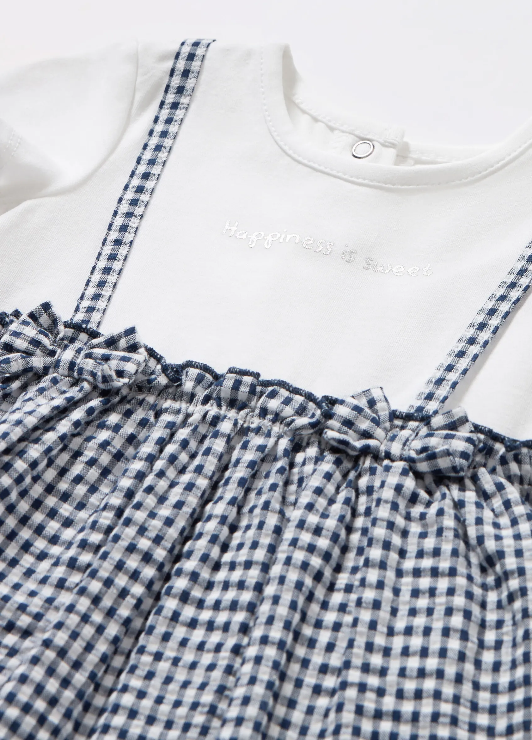 Blukids Vestito in cotone stretch neonata- Vestitini