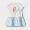 Blukids Vestito in jersey di cotone stretch neonata- Vestitini