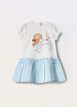 Blukids Vestito in jersey di cotone stretch neonata- Vestitini