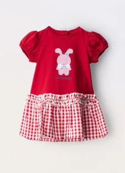 Blukids Vestito in jersey di cotone stretch neonata- Vestitini