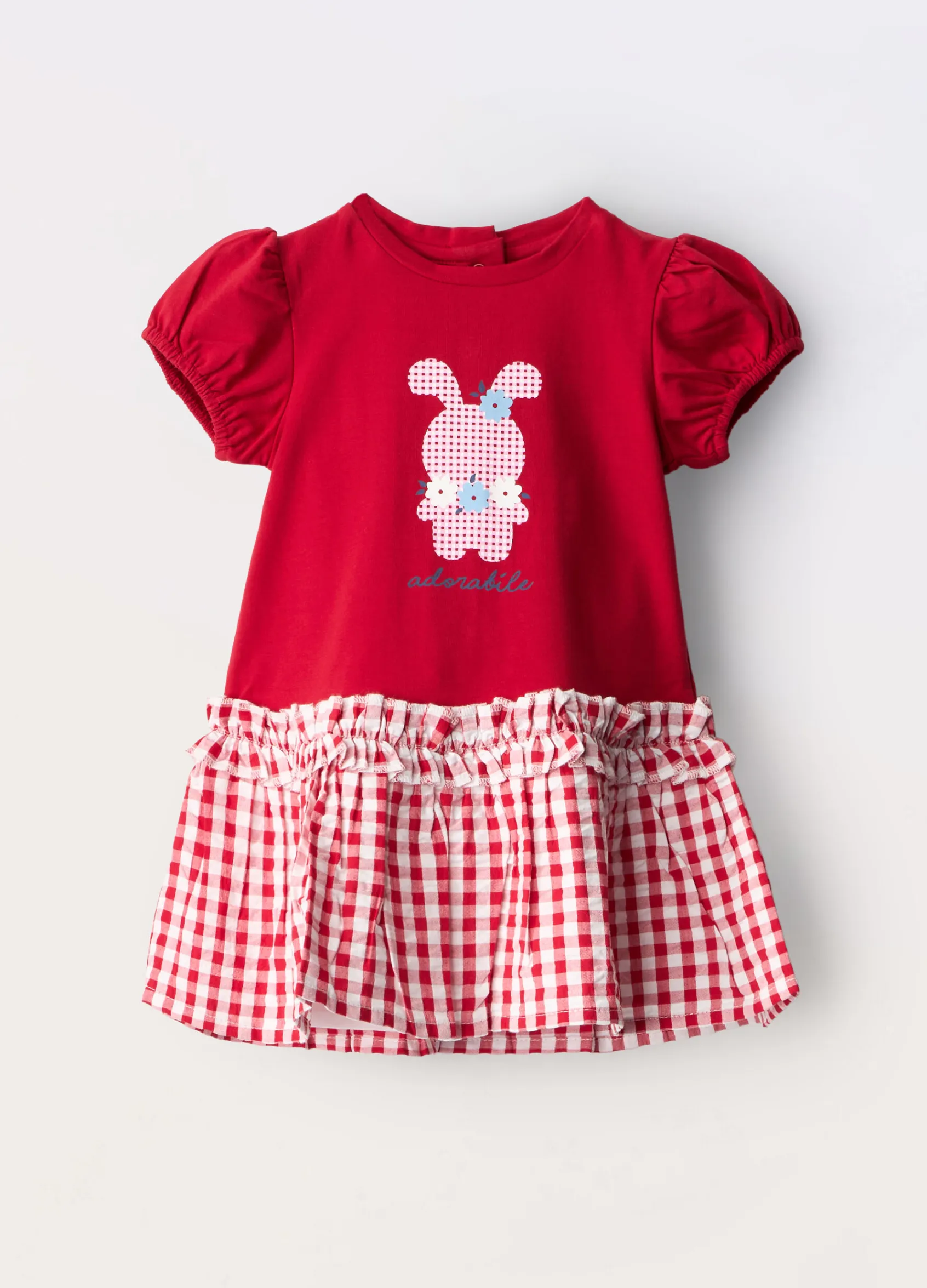 Blukids Vestito in jersey di cotone stretch neonata- Vestitini