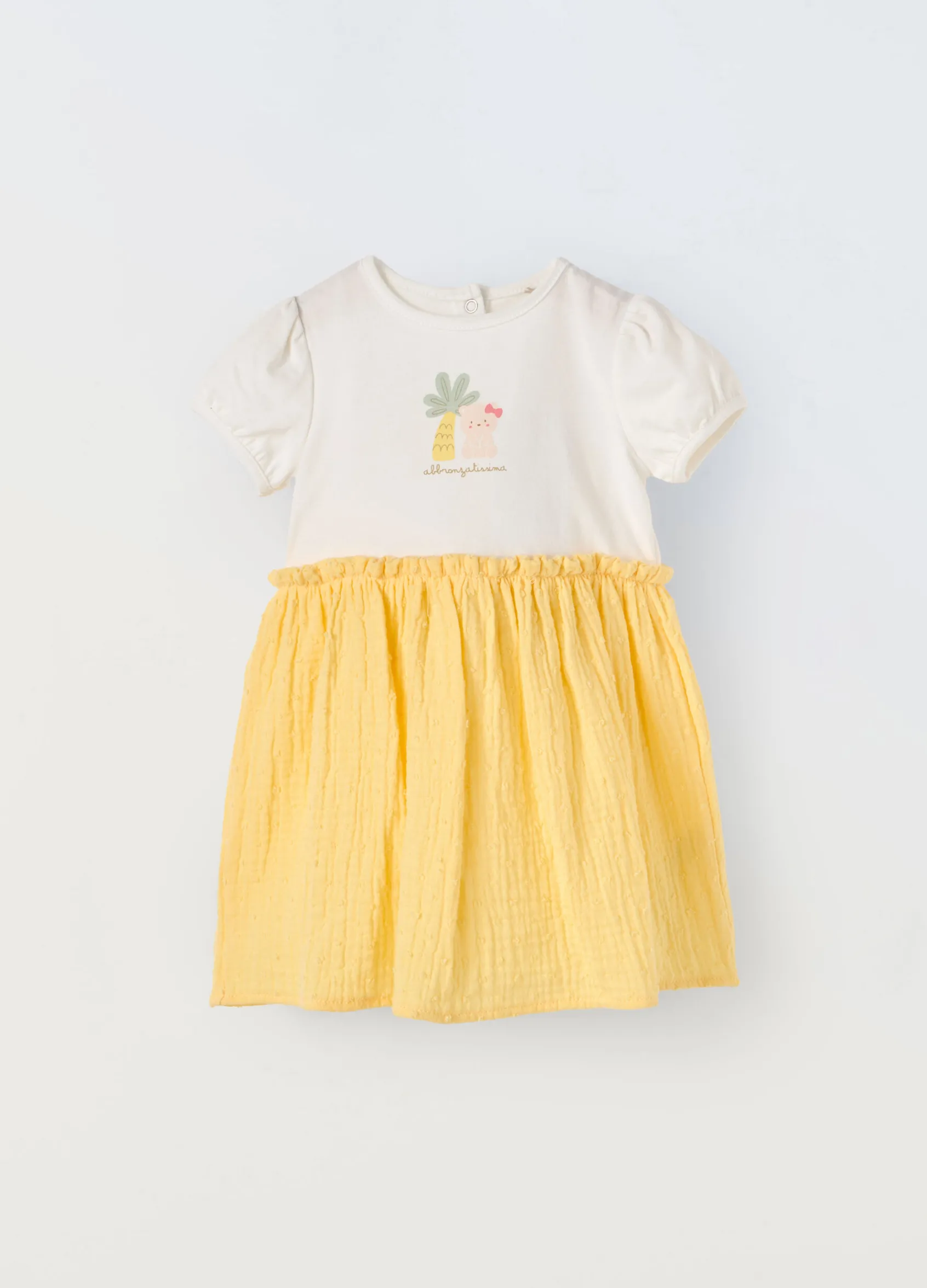 Blukids Vestito in jersey di cotone stretch neonata- Vestitini