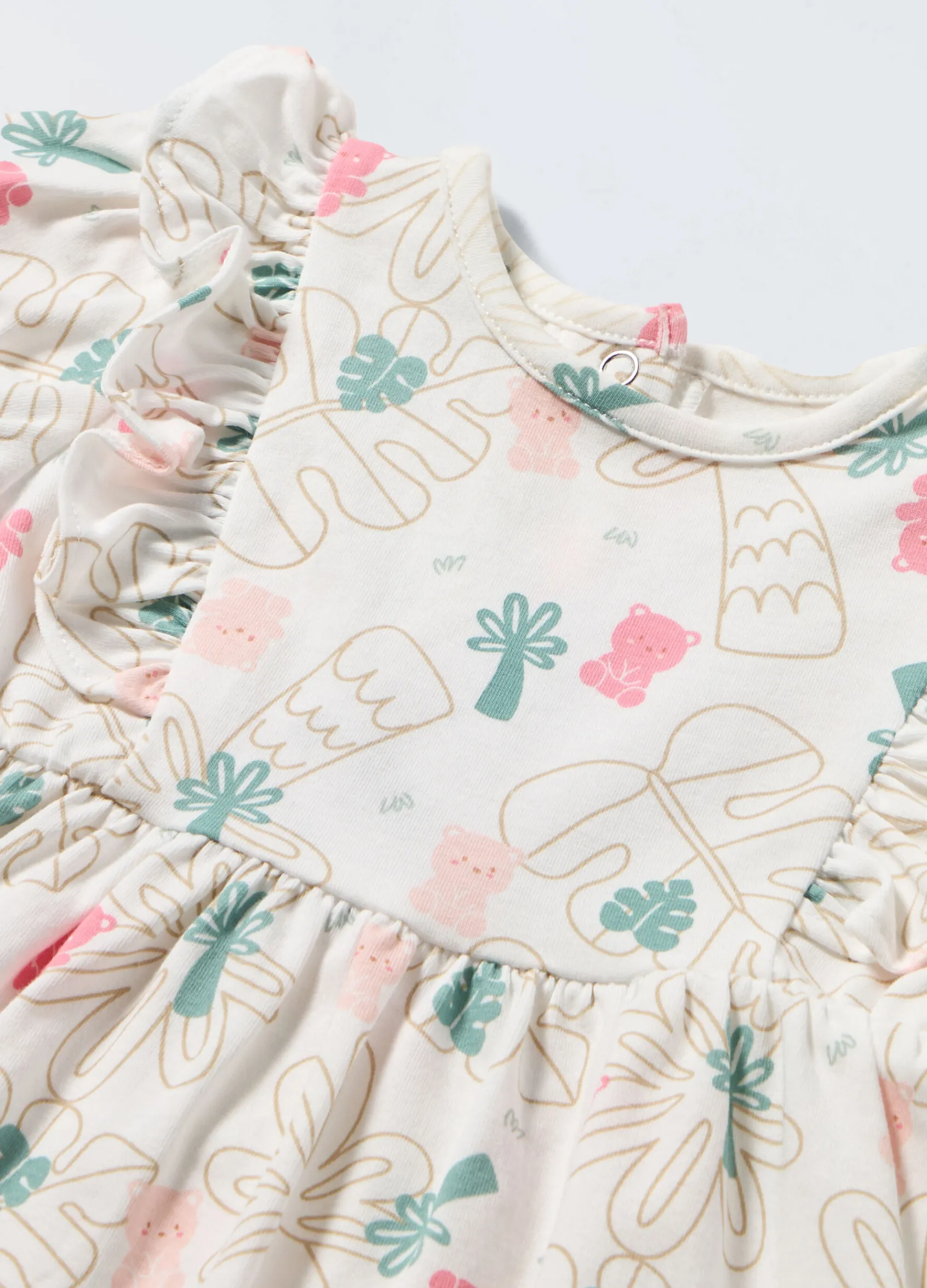 Blukids Vestito in jersey di cotone stretch neonata- Vestitini