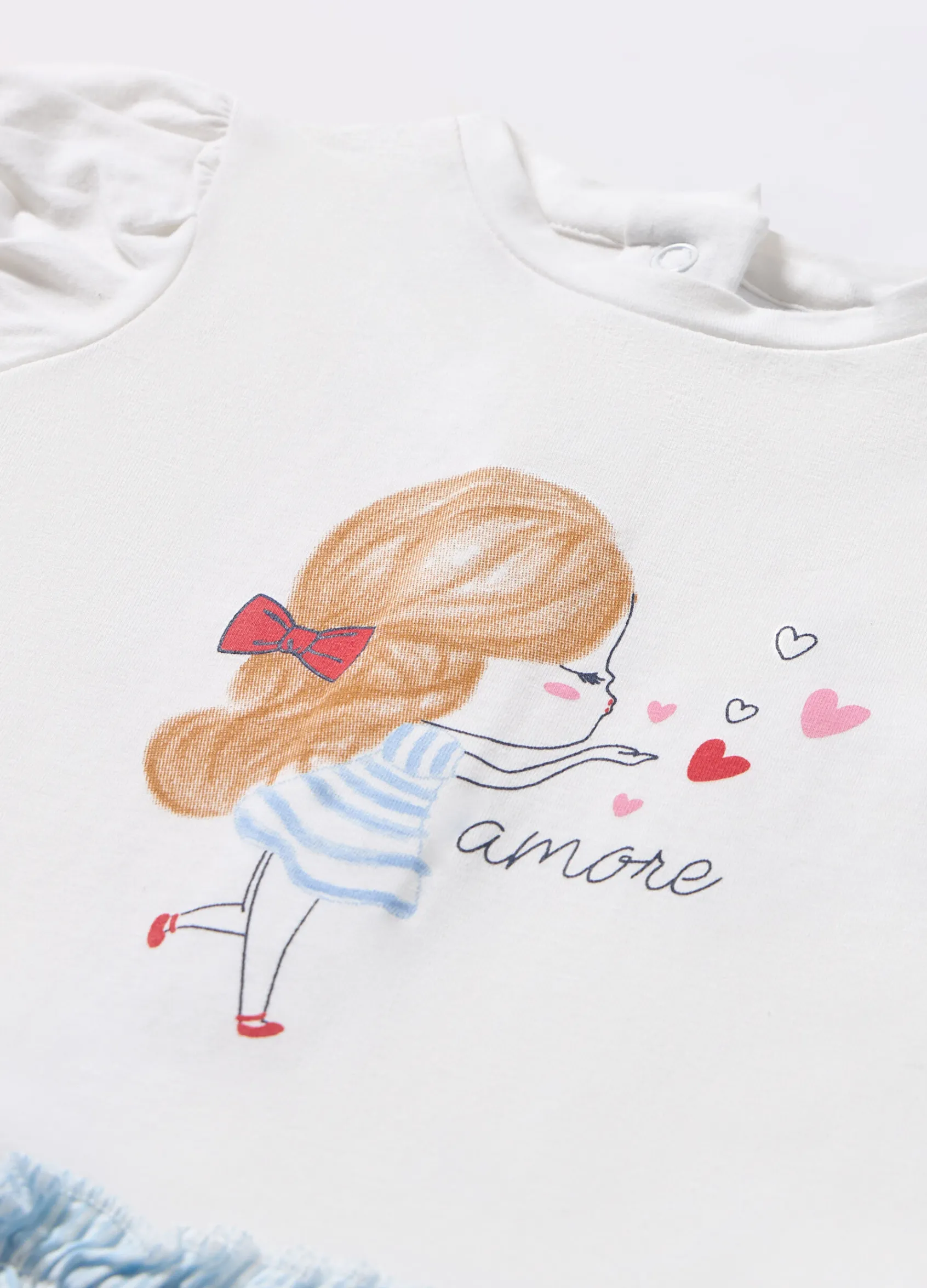 Blukids Vestito in jersey di cotone stretch neonata- Vestitini