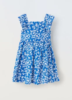 Blukids Vestito in misto lino bambina- Vestiti