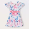 Blukids Vestito in puro cotone bambina- Vestiti