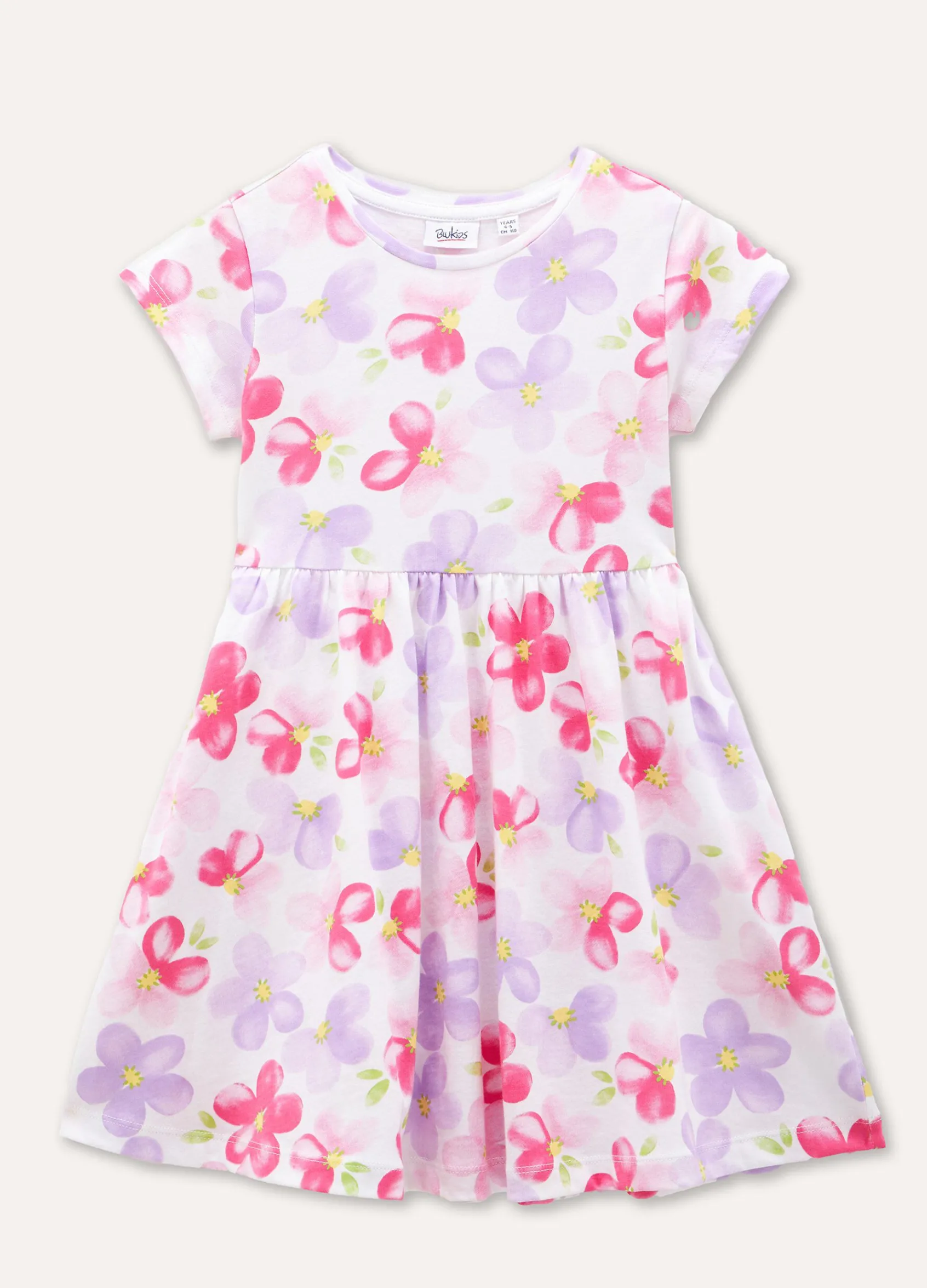 Blukids Vestito in puro cotone bambina- Vestiti