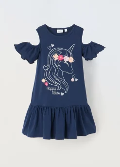 Blukids Vestito in puro cotone bambina- Vestiti