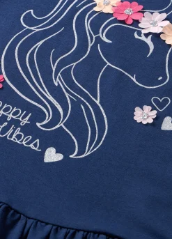 Blukids Vestito in puro cotone bambina- Vestiti