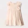 Blukids Vestito in puro cotone con ricami neonata- Vestitini