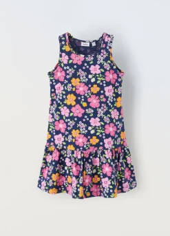 Blukids Vestito in puro cotone con stampa bambina- Vestiti