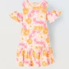 Blukids Vestito in puro cotone con cut out bambina- Vestiti