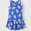Blukids Vestito in puro cotone con stampa bambina- Vestiti
