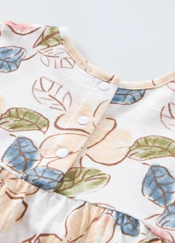 Blukids Vestito in puro cotone con stampa neonata- Vestitini