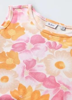 Blukids Vestito in puro cotone con cut out bambina- Vestiti