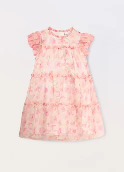 Blukids Vestito in tulle a balze bambina- Vestiti