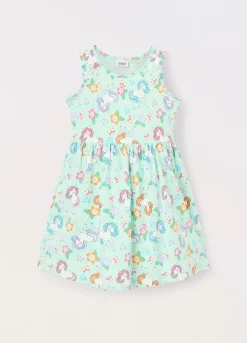 Blukids Vestito smanicato in jersey di cotone stretch bambina- Vestiti