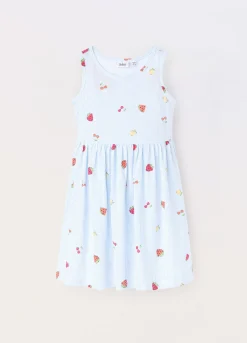 Blukids Vestito smanicato in jersey di puro cotone bambina- Vestiti