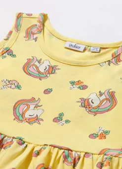 Blukids Vestito smanicato in jersey di puro cotone bambina- Vestiti
